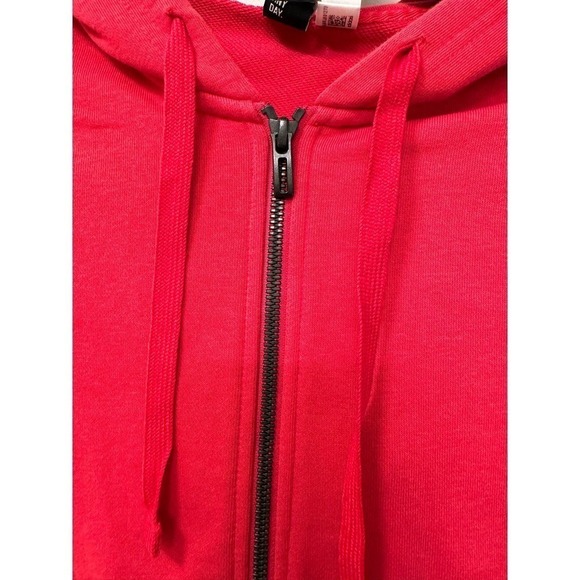 Adidas Women's Raspberry Pink Cotton Blend Logo Zip Up Hoodie XS - Picture 10 of 10